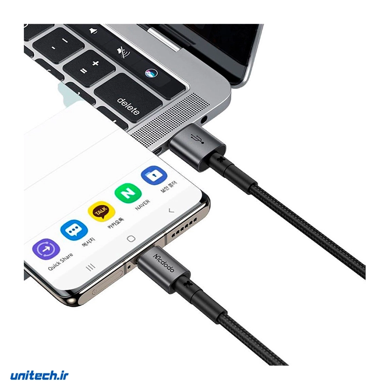 کابل تایپ سی فست شارژ 100 وات مک دودو CA3590 طول 1.2 متر5